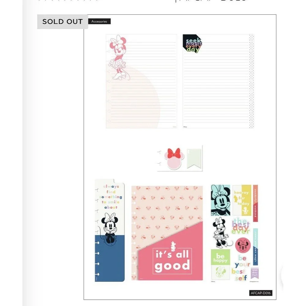 Disney Happy Planner Companion Accessories - Ret $48